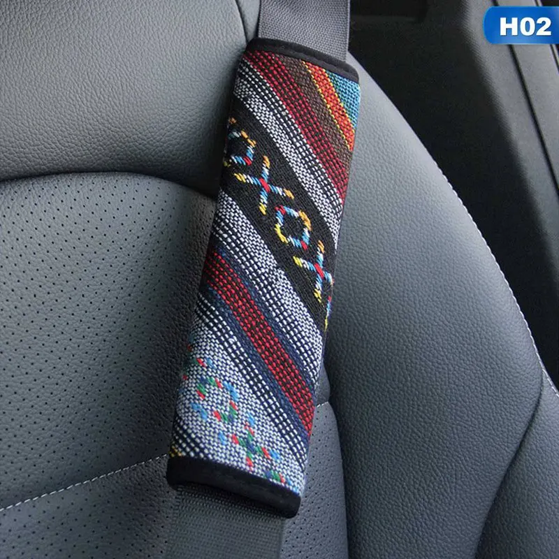 Ethnic Car Seat Belt Shoulders Pads Covers Cushion Warm Short Plush Safety Shoulder Protection Auto Interior Accessories Car Accessories Seat Belt Covers Seat Belt Protection Seat Belt Protector Car Seat Belt Accessory Safety Belt Shoulder Guard