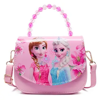 

New Children Cartoon Elsa Anna Bowknot Handbag Girls Cute Shoulder Bag Kids Tote Girls Messenger Bag Princess Mini Bag