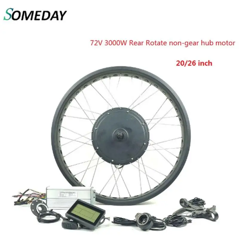 ^*Best Offers SOMEDAY Electric Bicycle 72V 3000W Rear Rotate non-gear hub motor Conversion kits E-bike Wide tire in snow with KT LCD3 display ^*Best Offers SOMEDAY Electric Bicycle 72V 3000W Rear Rotate non-gear hub motor Conversion kits E-bike Wide tire in snow with KT LCD3 display
