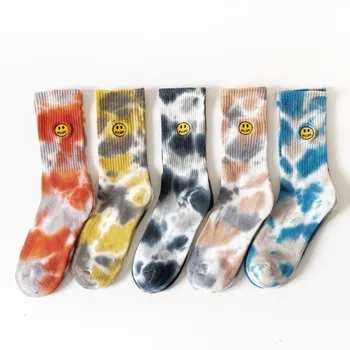 

Winter Sport Street Skateboarding Socks Korean Kawaii Harajuku Funny Socks Japanese Embroidery Smiling Face Cute Socks