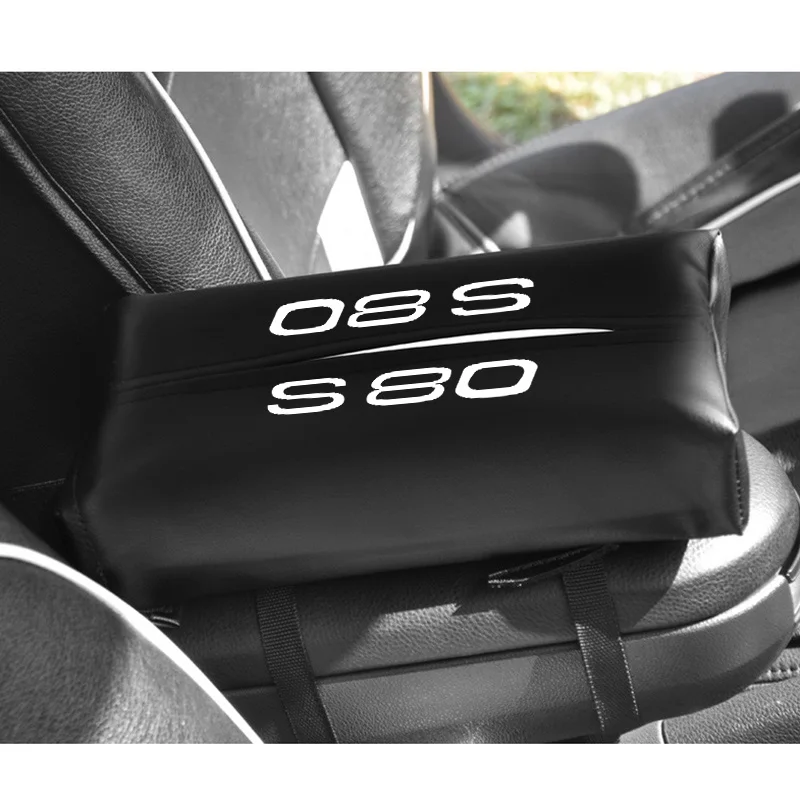 Автомобильная коробка для салфеток для Volvo S80, автомобильный держатель для салфеток, чехол, органайзер для дома, декоративная коробка, сумка