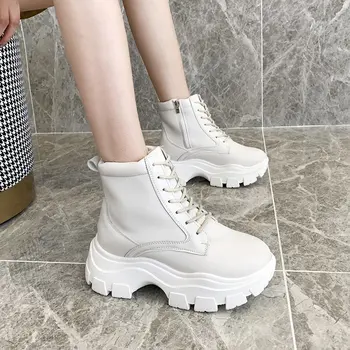comprar Nova Motocicleta Botas Senhoras Vintage Combate Outono Botas Do Exército Punk Goth Botas Femininas Biker Couro Do Plutônio Botas Curtas