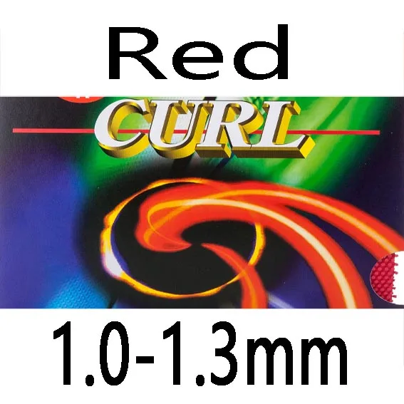 TSP CURL P-1R(P-1 R) Настольный теннис резиновый(используется Joo Se-Hyuk, Seo Hyowon) Pips-длинная губка для пинг-понга - Цвет: Red 1.0-1.3