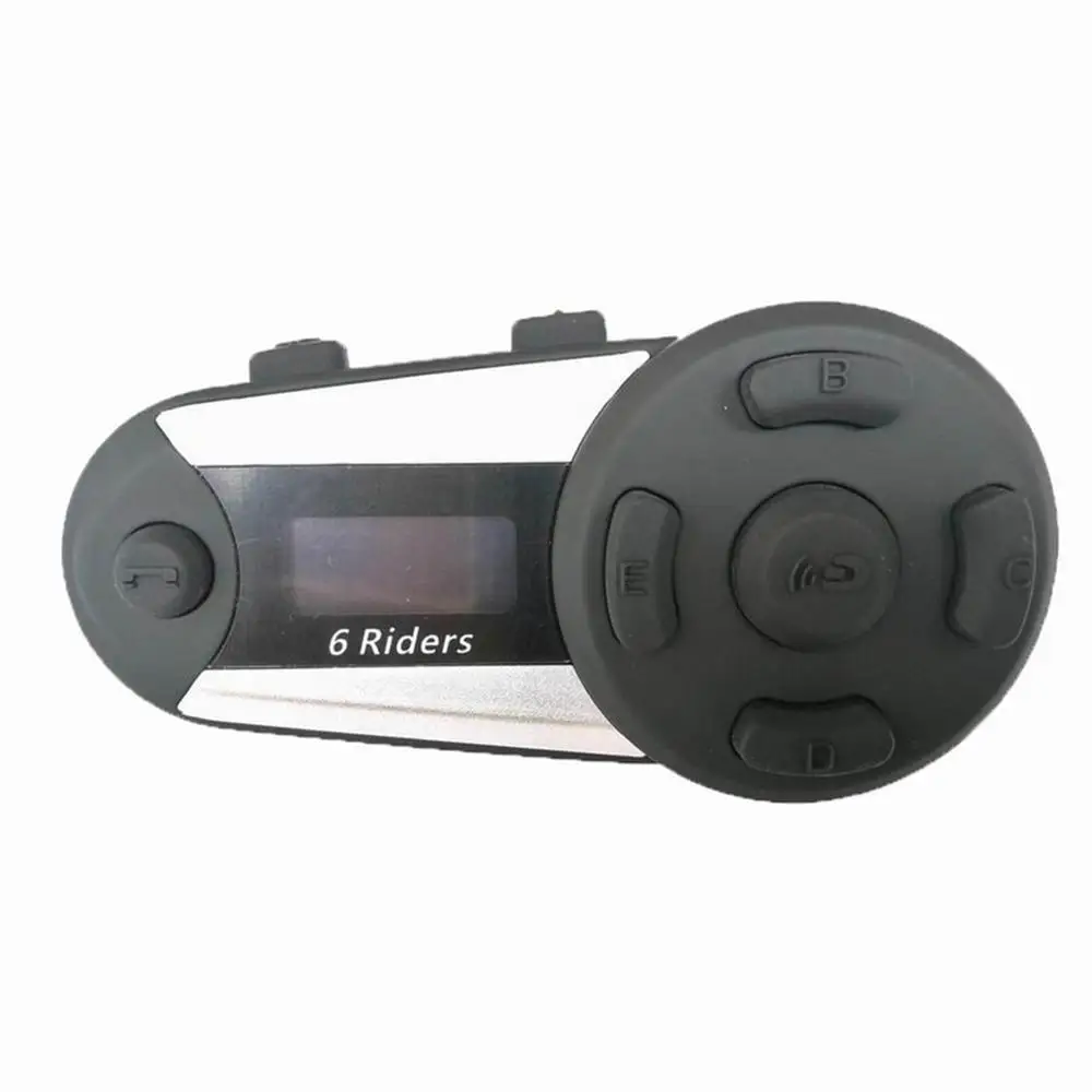 6 Rider Plus BT мотоциклетный домофон 1200 м гарнитура Bluetooth переговорный шлем lcd FM
