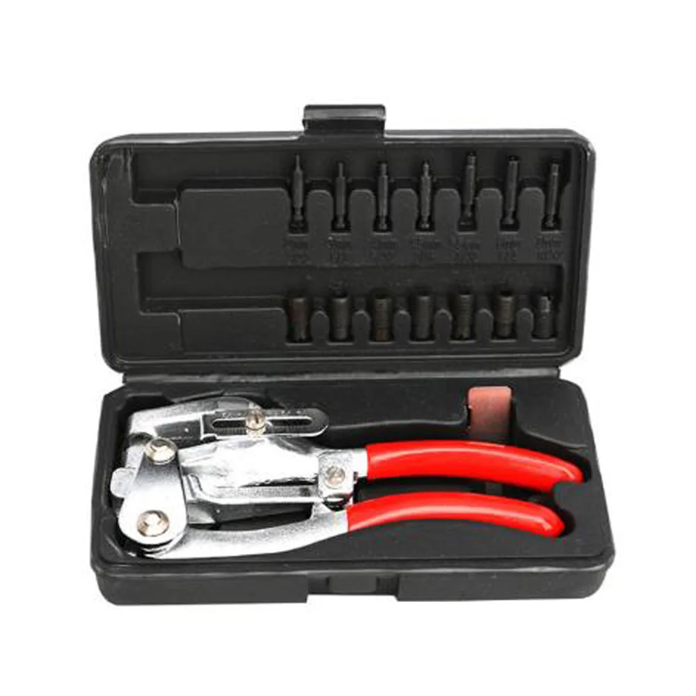 

16PCS Sheet Metal Stainless Steel Hole Puncher Punching Pliers Kit Hand Tools 3/32 Heat Treated Steel