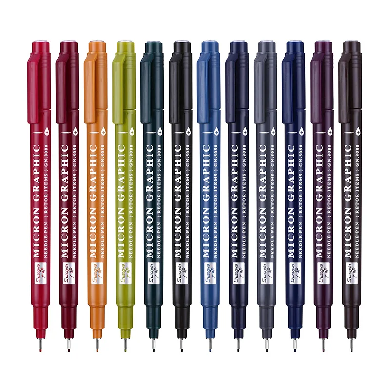 Sketch Micron pen 0.5 mm Superior needle drawing pen Fine liner Pigma Drawing Manga Anime Marker 12 Colors/set permanent marker pen white marker pens marker pens color marker pens permanent marker permanent markers pen marker paint marker pen markers pen marker pen