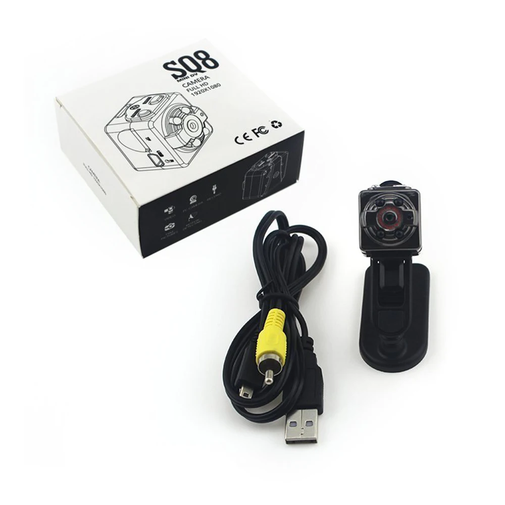 SQ8 мини камера 1080p 720P домашний инфракрасный охранный модуль ночного видения камера монитор Скрытая видео камера наблюдения для безопасности CCTV камера