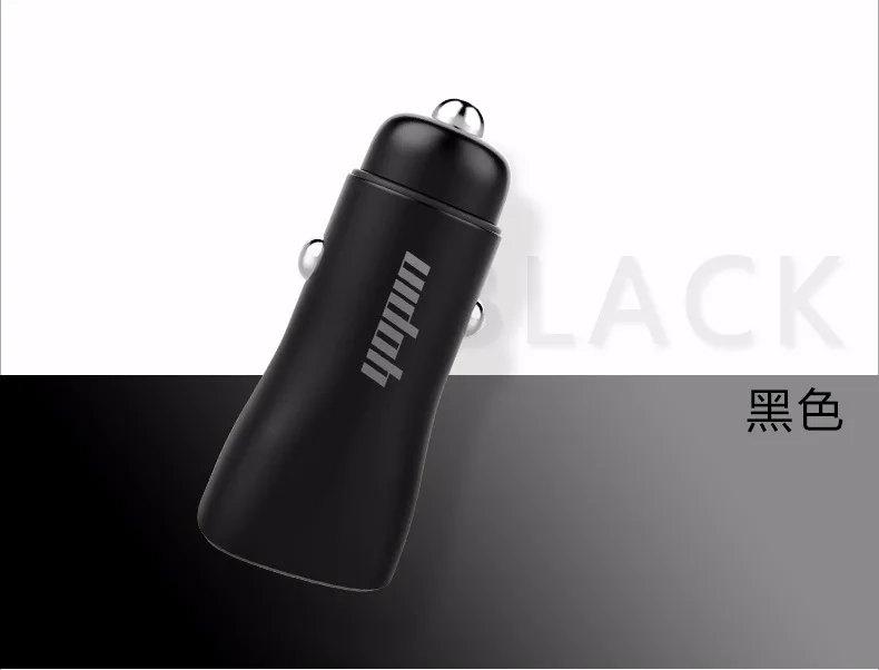 Yopin Metal Car Charger Creative New Style Car Charger OEM Customizable Double USB Digital Automotive Charger