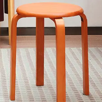 

Solid Wood Bench Round Bench Household Fashion Creative Small Wood Low Bench Adult Wood Bench Lazy Dining Bench