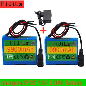 

2020 New 12V 9900mAh 18650 Li-ion Rechargeable battery pack for CCTV Camera 3A Batteries+ 12.6V EU US Charger+Free shopping