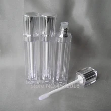 8 мл 40 шт./лот Серебряный Пластиковый пустой элегантный блеск для губ тюбик, сделай сам изящная бутылка для хранения жидкой помады, высококачественный инструмент для макияжа губ