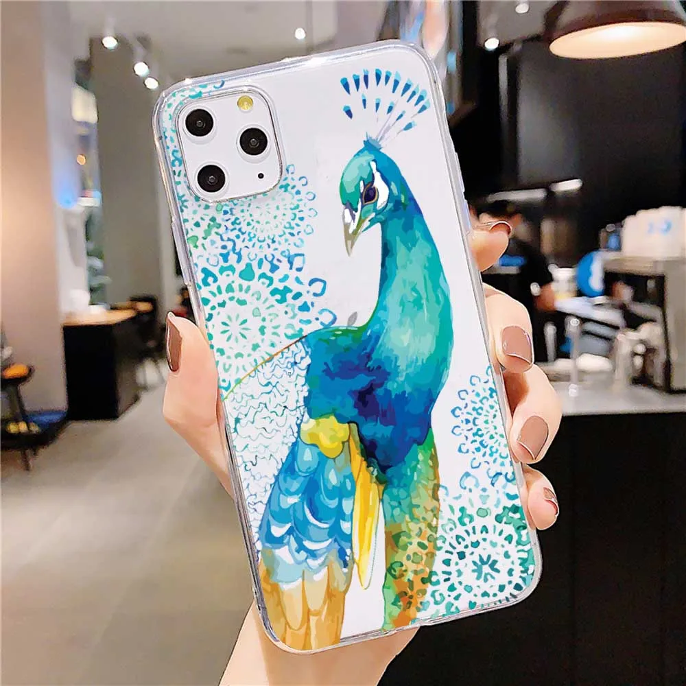 Телефонные чехлы с синей бабочкой для iPhone 11 Pro чехол 7 8 Plus X XS Max XR 6 6S 5 5S SE 2020 мягкий С