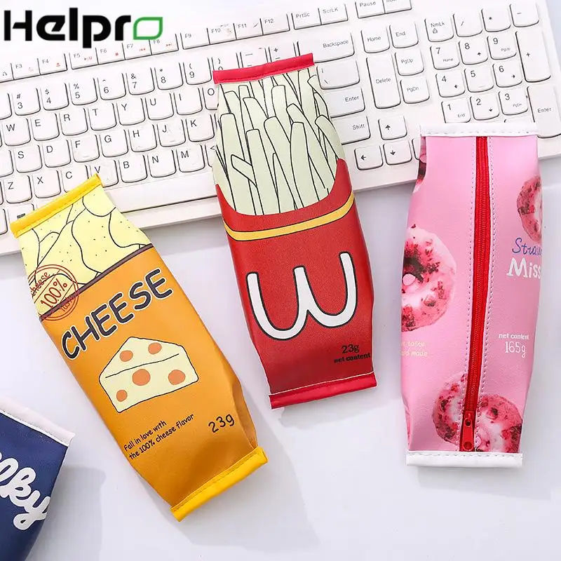 Helpro 1 шт. Kawaii Творческий снэк пенал Забавный мультяшная ручка коробок для