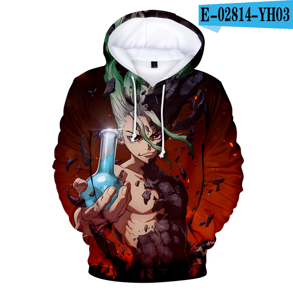 3D Повседневные толстовки в стиле хип-хоп с 3D принтом «dr. stone Harajuku» для мальчиков и девочек на осень, модные пуловеры с 3D капюшоном для мужчин и девочек - Цвет: 3D
