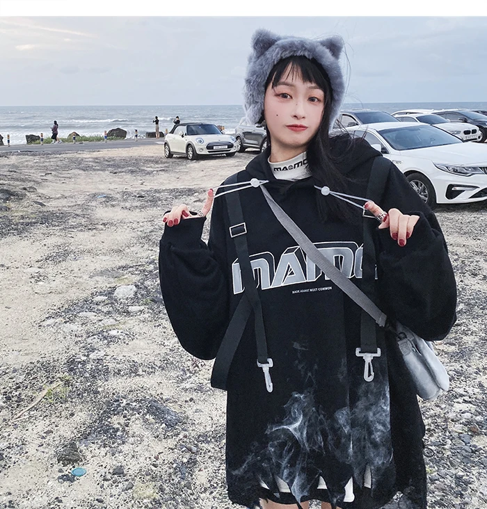 Aelfric Eden Smog Damage Strap мужские толстовки с капюшоном зимние Harajuku повседневные хлопковые пуловеры модные уличные толстовки
