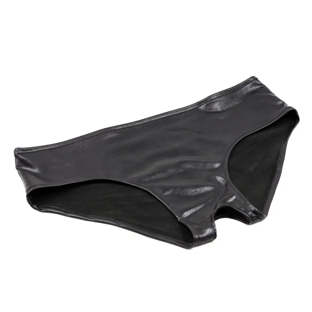 Women Open crotch underwear Leather Open Crotch Briefs  Panties Thong Knickers Lingerie for sex 