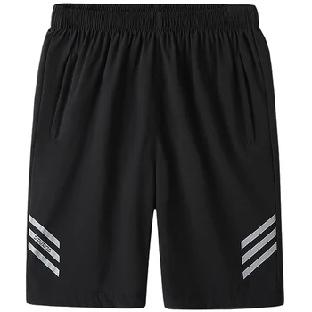 

Big Size L-8XL Striped Men Shorts Quick-dry Fitness Workout Jogger Sweatpants Breathable Trouser Male Running Shorts Sportswear