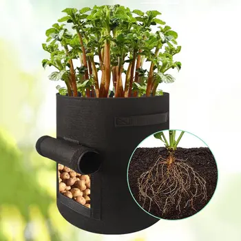 

Raised Plant Bed Garden Flower Planter Elevated Breathable Felt Fabric Home Balcony Garden Vegetable Box Planting Grow Bag Pot