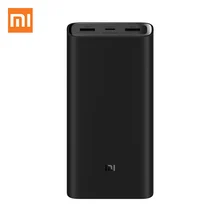 Xiao mi power Bank 3 20000 мАч 50 Вт Макс супер быстрая вспышка Зарядка для ноутбука мобильный телефон 3 порта выход usb type C mi power bank