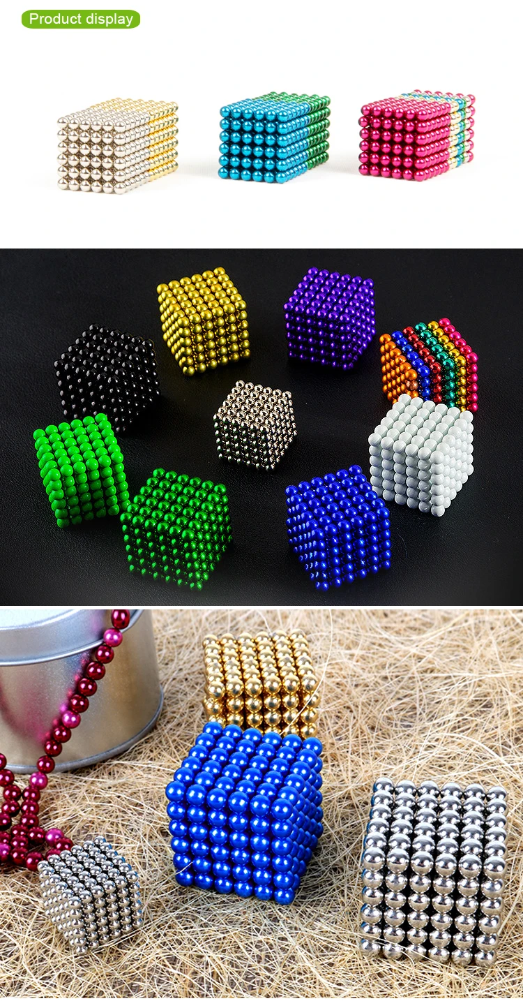 216pc Mini Magnet Ball DIY Magic Cube Building Blocks Construction toys for Kids Educational Bucky Magnetic Balls Set Puzzle Toy