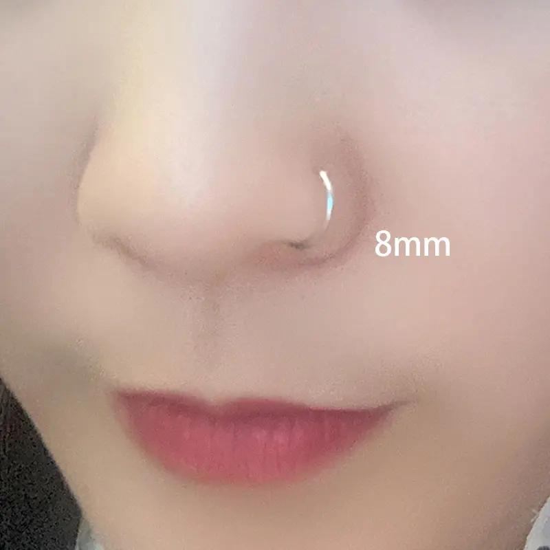 Punk 8/10mm Titanium Steel Lip Rings Cuff Clip on Fake Labret Piercing Ear Nose Hoops Unisex Women Septum Body Jewelry 2025