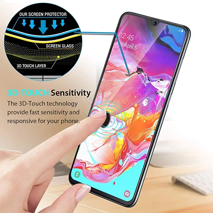 15 шт. Защитные пленки для samsung Galaxy M10 M20 M30 закаленное стекло Полный клей полный защитный чехол твердая пленка