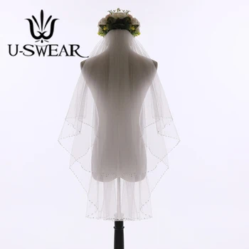 

Double Layers Women Wedding Veils White Ivory with Comb Bridal Veil for Wedding Dress Bridal Accessories Bridal Veil Netting