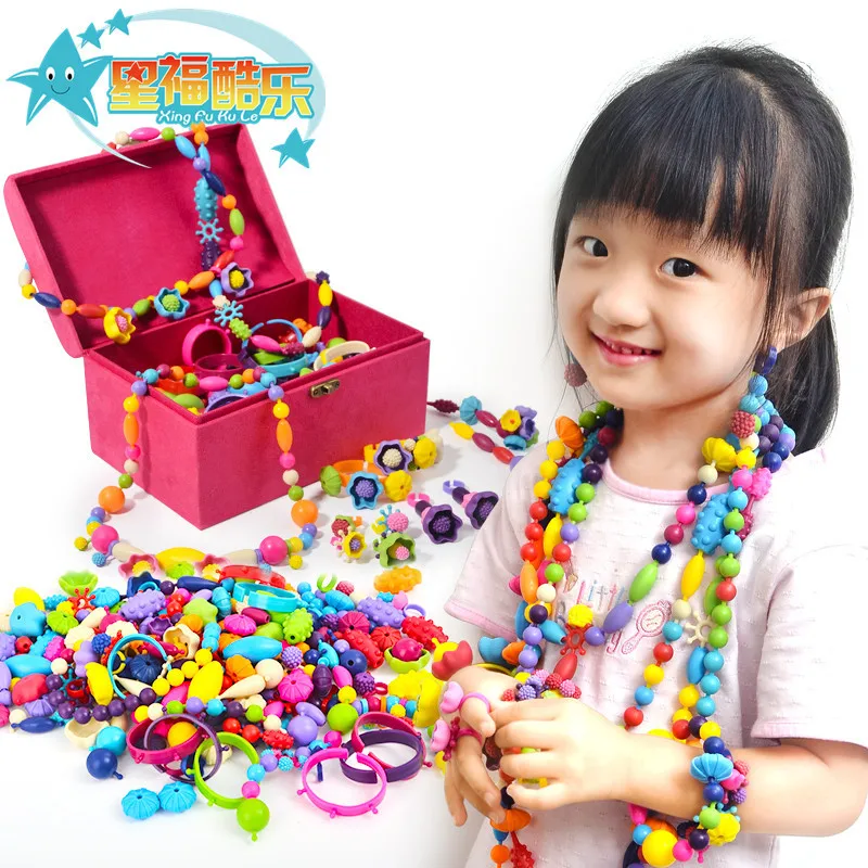 

Hot Sales Children Flexible Pop Beads Creative Bead Toy Handmade Bead-stringing Toy GIRL'S DIY Educational