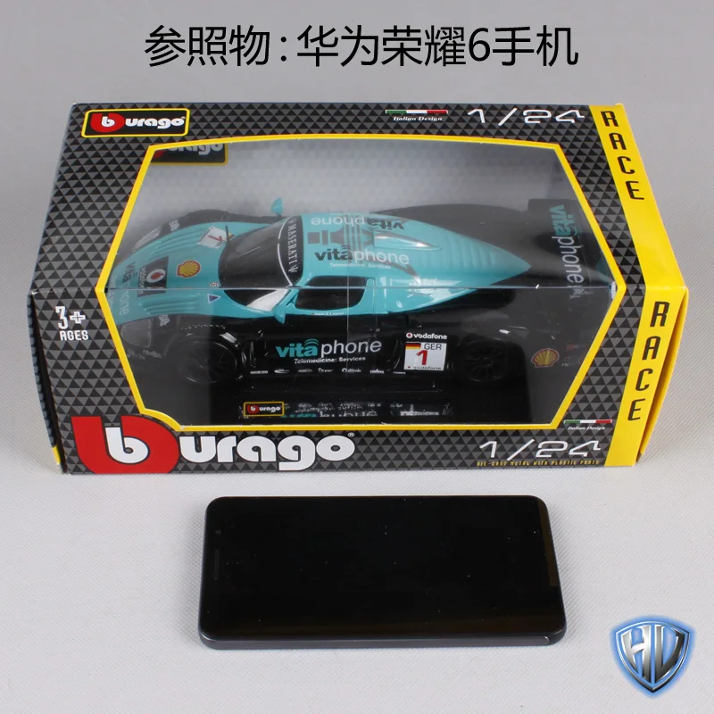 Bburago 1:24 Maserati MC12 спортивный автомобиль зеленая литая модель автомобиля игрушка Новинка в коробке 215x88x48 мм 28004