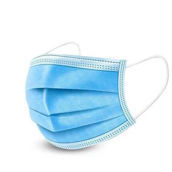 

50Pcs 3 Layer Protection Safety Facical Mask Mouth Face Gas Full Protective Respirator Blindfold With Box Fast Shipping