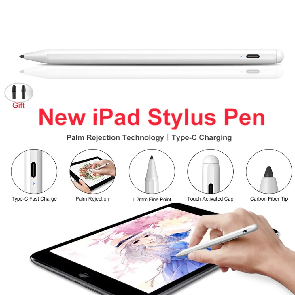 Стилус для iPad, ручка с отторжением ладони, стилус для сенсорного экрана, карандаш для Apple iPad(6th Gen), для iPad Pro 11/12, 9 дюймов, z1216#4