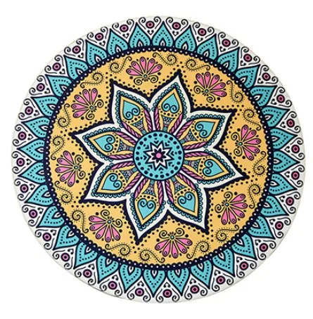 Этнический Boho напольный коврик для гардеробной и ковры коврик для йоги с мандалой Хиппи Мандала нескользящий круглый ковер для гостиной - Цвет: G