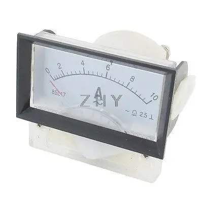 

85L17 AC 0-10A 70mmx40mm Rectangular Analog Ampere Panel Meter Ammeter