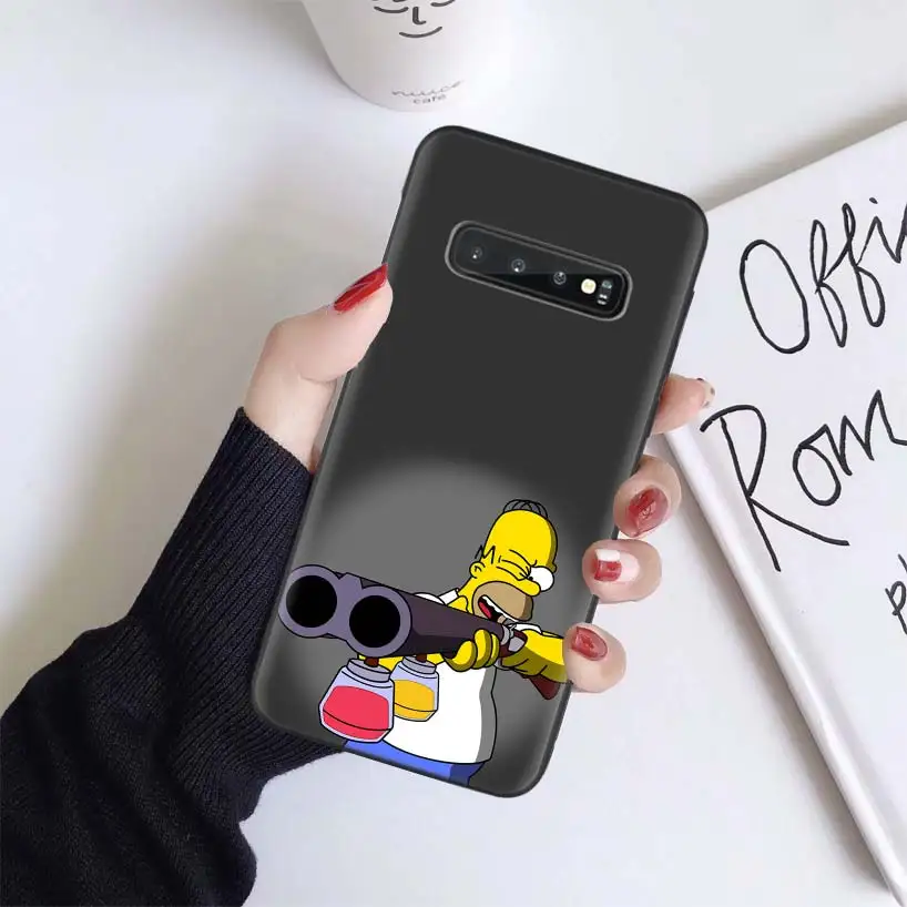 Гомер J. Симпсон черный чехол для samsung Galaxy A50 A70 A50S A10S A20S A10 A20E A30 A40 M40 M30S A80 мягкий чехол для телефона