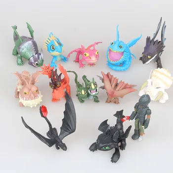 

13Pcs/Set How to Train Your Dragon 3 Anime Doll Toys Toothless Night Fury Beast Tamer Action Figure Toys