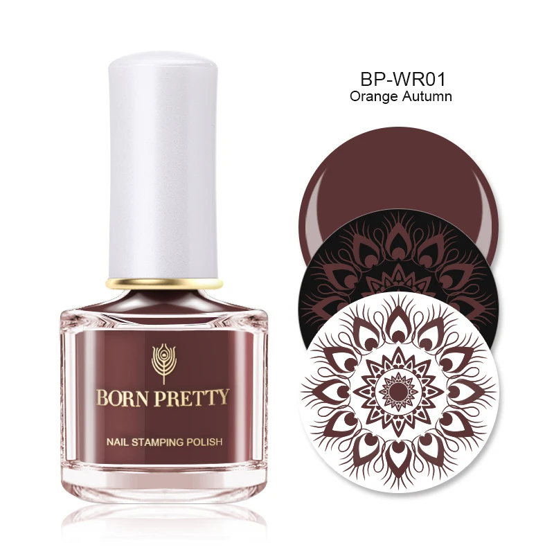 BP-WR01 6ML Pure Born pretty, голографическая штамповка лак для ногтей цветной штамп Шаблон Печать лак для ногтей трафаретные гвозди лак 6 мл 15 мл - Цвет: BP-WR01 6ML Pure