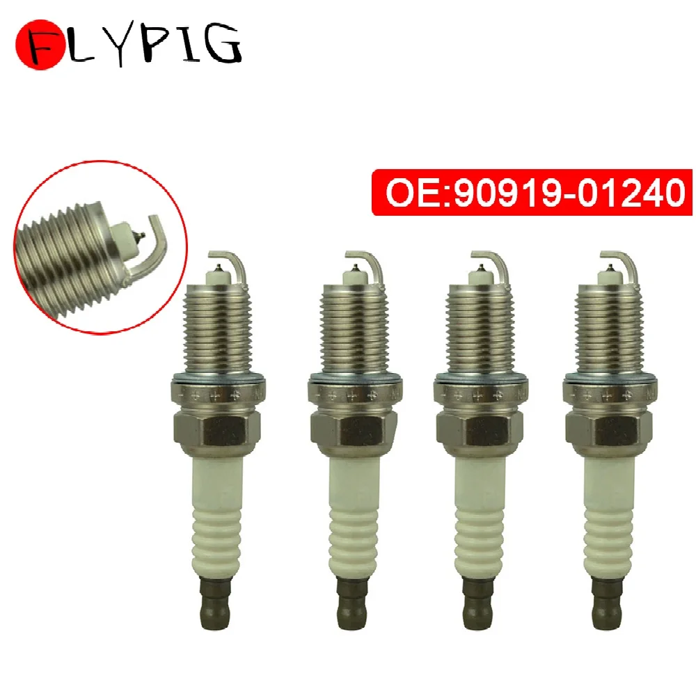 FLYPIG 4 шт./лот иридиевая Свеча зажигания для Toyota Pontiac Scion 90919-01240 9091901240 SK16R11 bkr5ед |