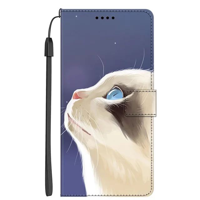 cute samsung phone case Flip Leather Case For Samsung Galaxy Note 20 3 4 5 8 9 10 Pro Plus Lite S20 FE Painted Phone Wallet Stand Book Cover Card Holder silicone case samsung Cases For Samsung