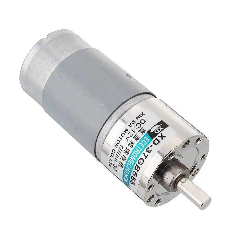 555 Шестерни редуктор мотора 37GB555 DC 12V 24V большим вращающим моментом Реверсивный