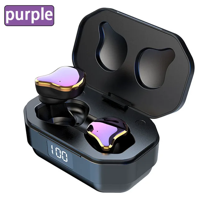 TWS-G01 Purple Bluetooth 5,0 Surround TWS беспроводные наушники G01 Eeaphone Touch control True беспроводные стерео наушники спортивные громкой связи с микрофоном - Цвет: TWS-G01 Purple