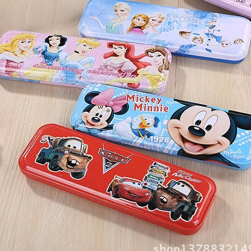 Disney caja de papelería de una sola capa de para estudiantes, estuche de lápices creativo, suministros escolares de Frozen Princess Mickey, oferta especial|Estuches escolares| - AliExpress