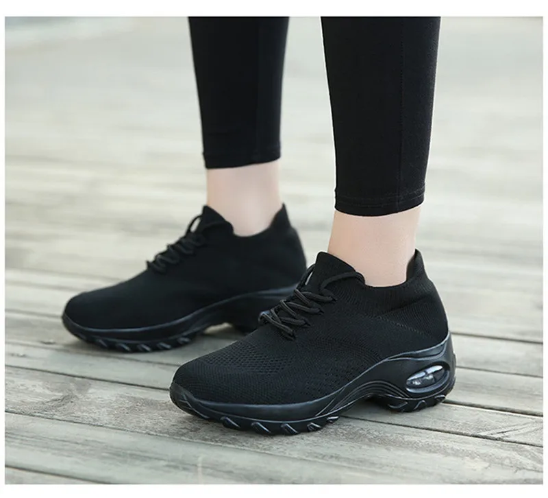 Shoes Woman Sneakers Increase Platform Trainers Women Shoes Casual Lace-Up Feminino Mesh Shoes Womens Sneakers Plus Size VT624 (10)