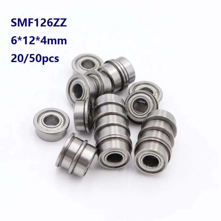 20 шт./50 шт. SMF126ZZ 6x12x4 мм подшипники из нержавеющей стали мини фланцевые миниатюрный