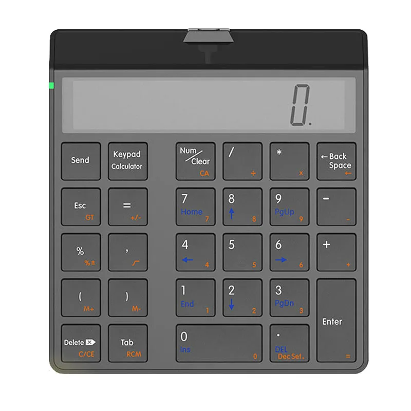 Numeric Keypad Bluetooth Numpad Wireless Number Pad Keyboard With 12 Digits LCD Display For Windows Android PC Computer Laptop soft keyboard for pc Keyboards