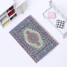 1:12 ремесленные куклы, игрушки в турецком стиле, тканый Цветочный Коврик для дома, гостиной, коврик для кукольного домика, миниатюрные дверные коврики, мини-ковер для кукол