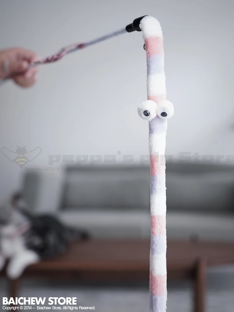Забавная игрушка для кошек с колокольчиком, игрушка для кошек, гусеница
