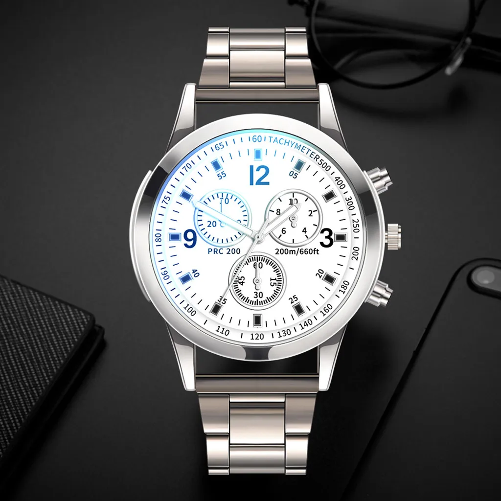

Luxury Brand Mens Watches Quartz Wrist Watch Stainless Steel Dial Fashion Casual Bracele Watch Alloy Round Glass Reloj Hombre