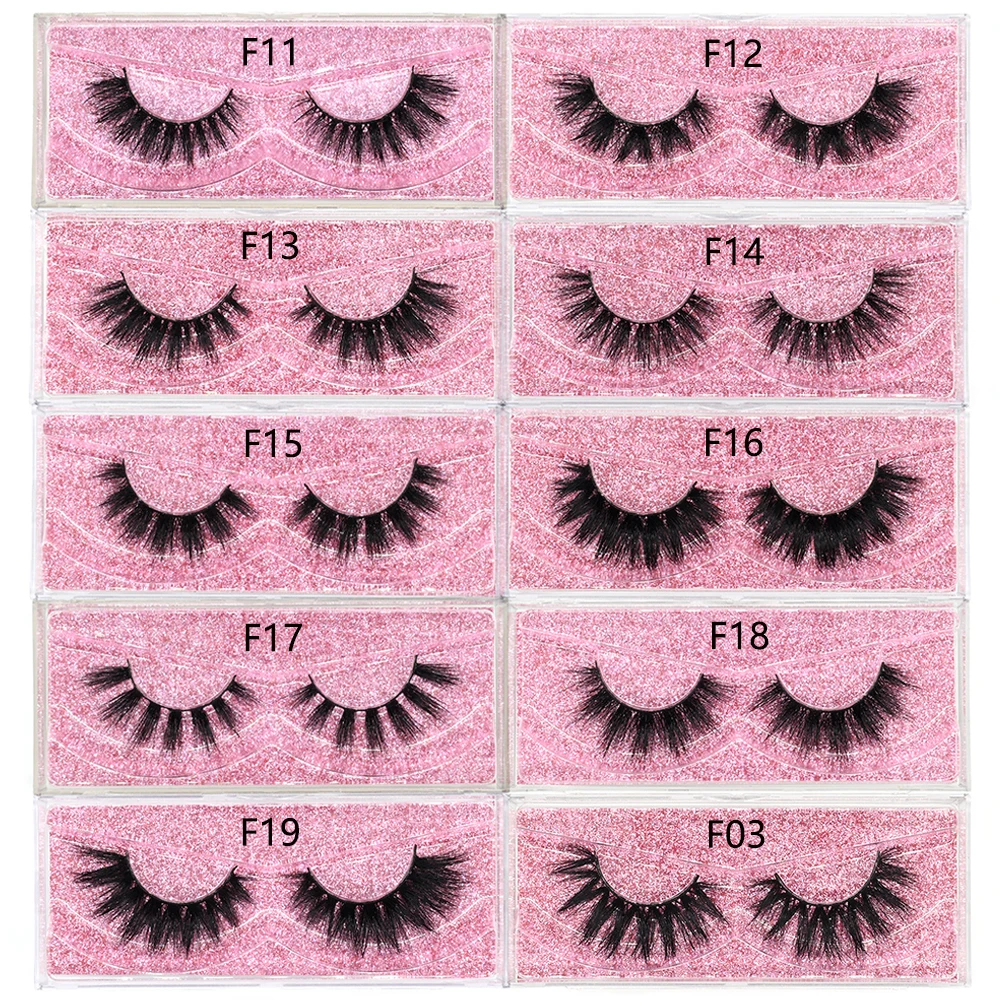 Eyelash Extension FOXESJI Makeup Eyelashes 3D Mink Lashes Natural Long Lasting Wispy Soft Eyelash Extension Fluffy Eye Lashes Mink False