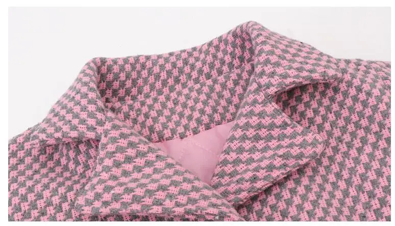 buy  2019 Winter Girls Woolen Jackets Kids Plaid Thicken Coats Children Autumn Clothes Warm Casual Big G