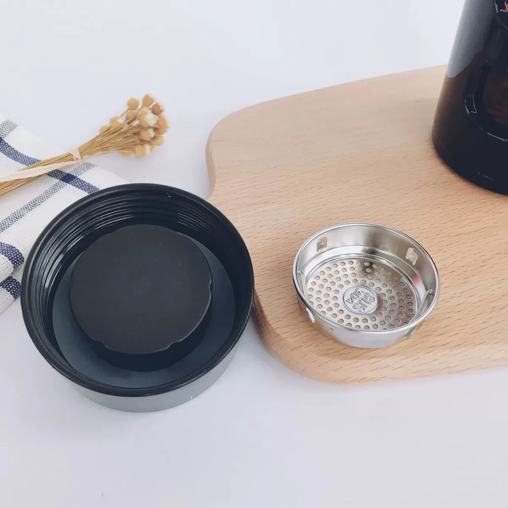 Герметичная Бутылка Для Воды 400 мл с плоским широким горлышком для напитков из